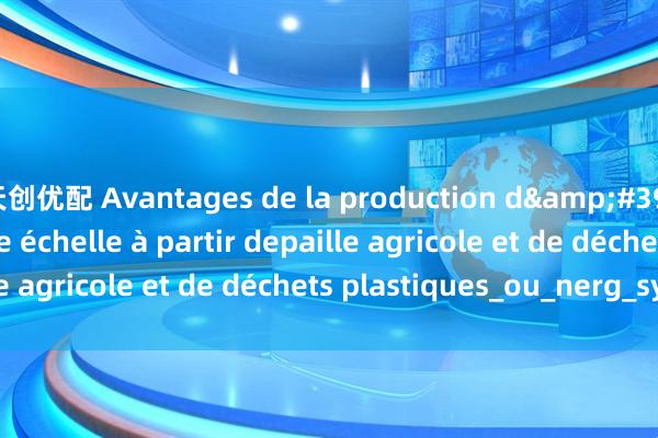 天创优配 Avantages de la production d'électricité à petite échelle à partir depaille agricole et de déchets plastiques_ou_nerg_syst